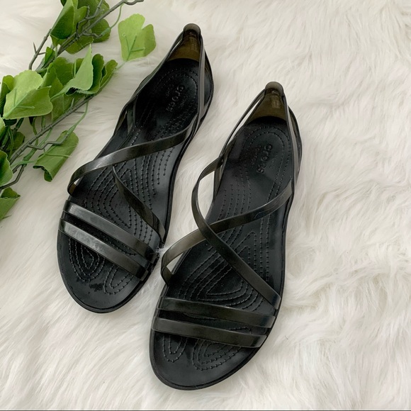 crocs isabella strappy sandal black